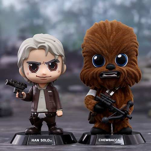 (예약마감) 한 솔로(Han Solo) &amp; 츄바카(Chewbacca) 코스베이비(Cosbaby) 보블헤드(Bobble-Head) 세트 / 스타워즈 : 깨어난 포스(Star Wars : The Force Awakens)